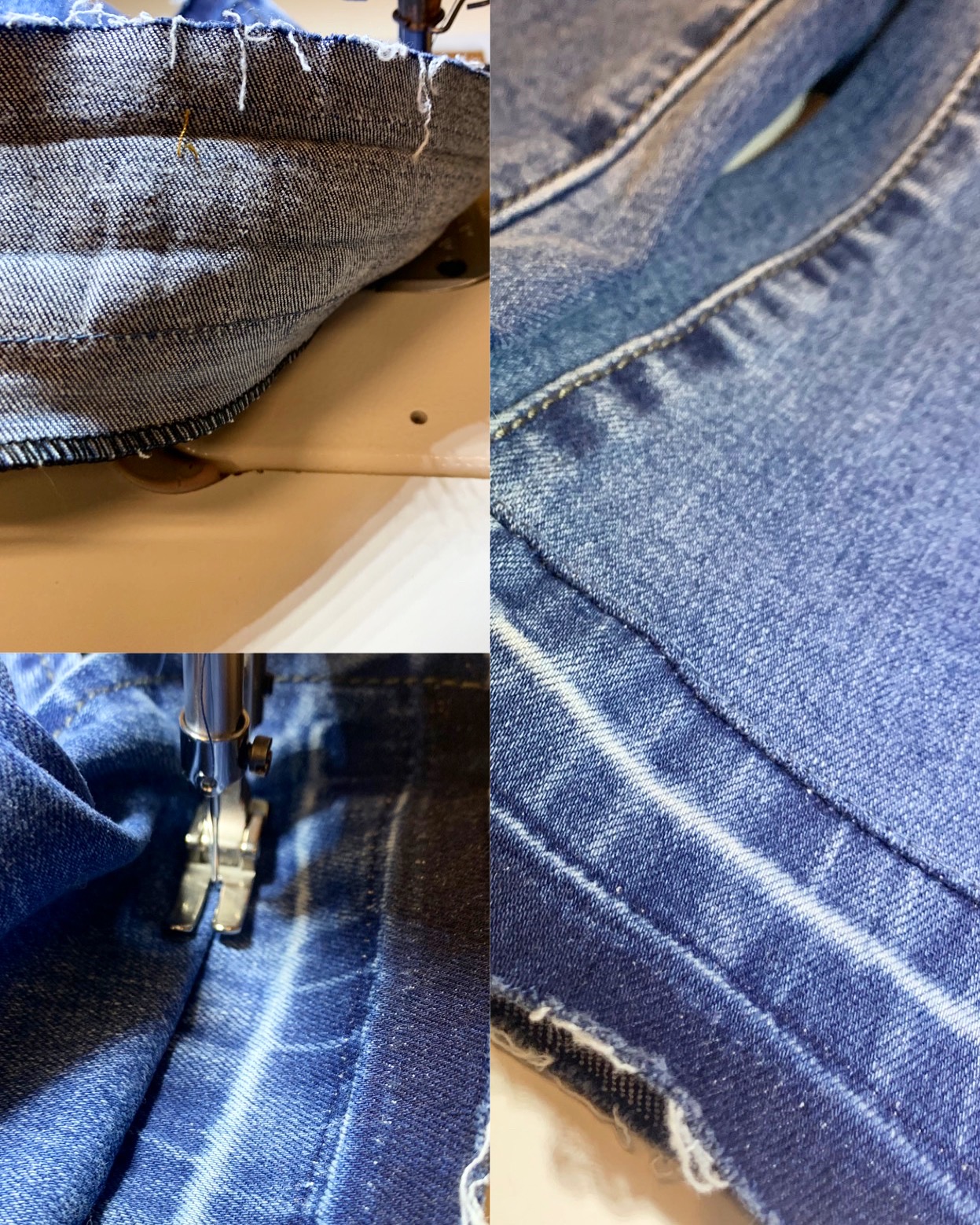 Original hem on jeans