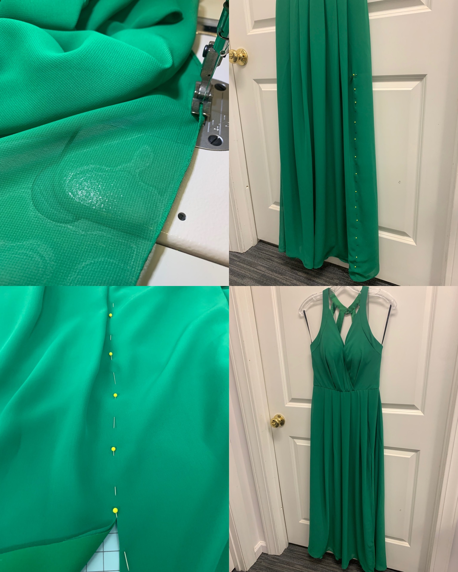 slit added to bridesmaid dress